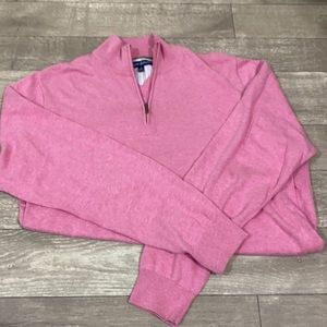 Men’s Pink Knit Quarter-Zip Size M